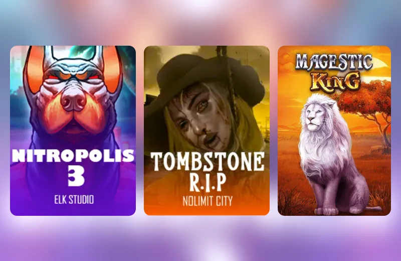 Nitropolis 3, Tombstone RIP i Majestic King – automaty w lobby MonsterWin Casino